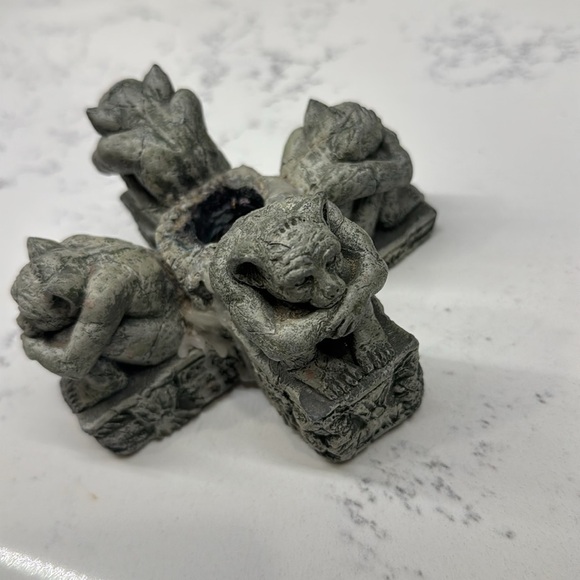 Vtg 1989 United Design Candle Lights 4 Trolls Greystone Candle Holders - Picture 3 of 7